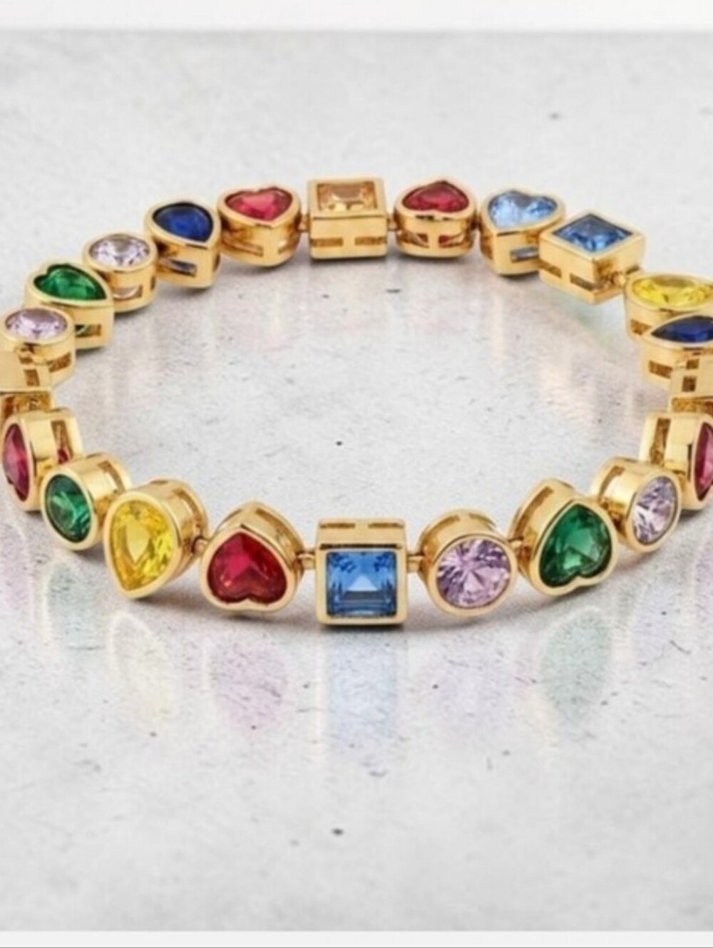 Camila Coelho Multi gem Shape Bracelet Bnwt 7 Inch HL Bnwot